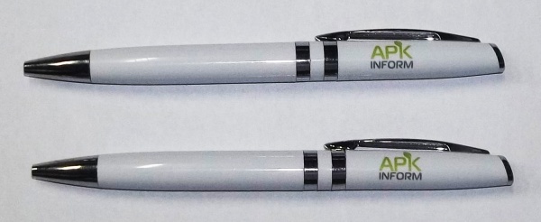 белые ручки с логотипом в Киеве