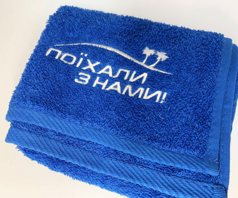 Махровые полотенца с логотипом тур агентства