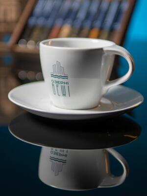 Чашка біла з логотипом