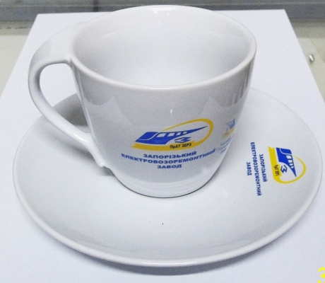 Чашки с блюдцем, чайные пары с логотипом