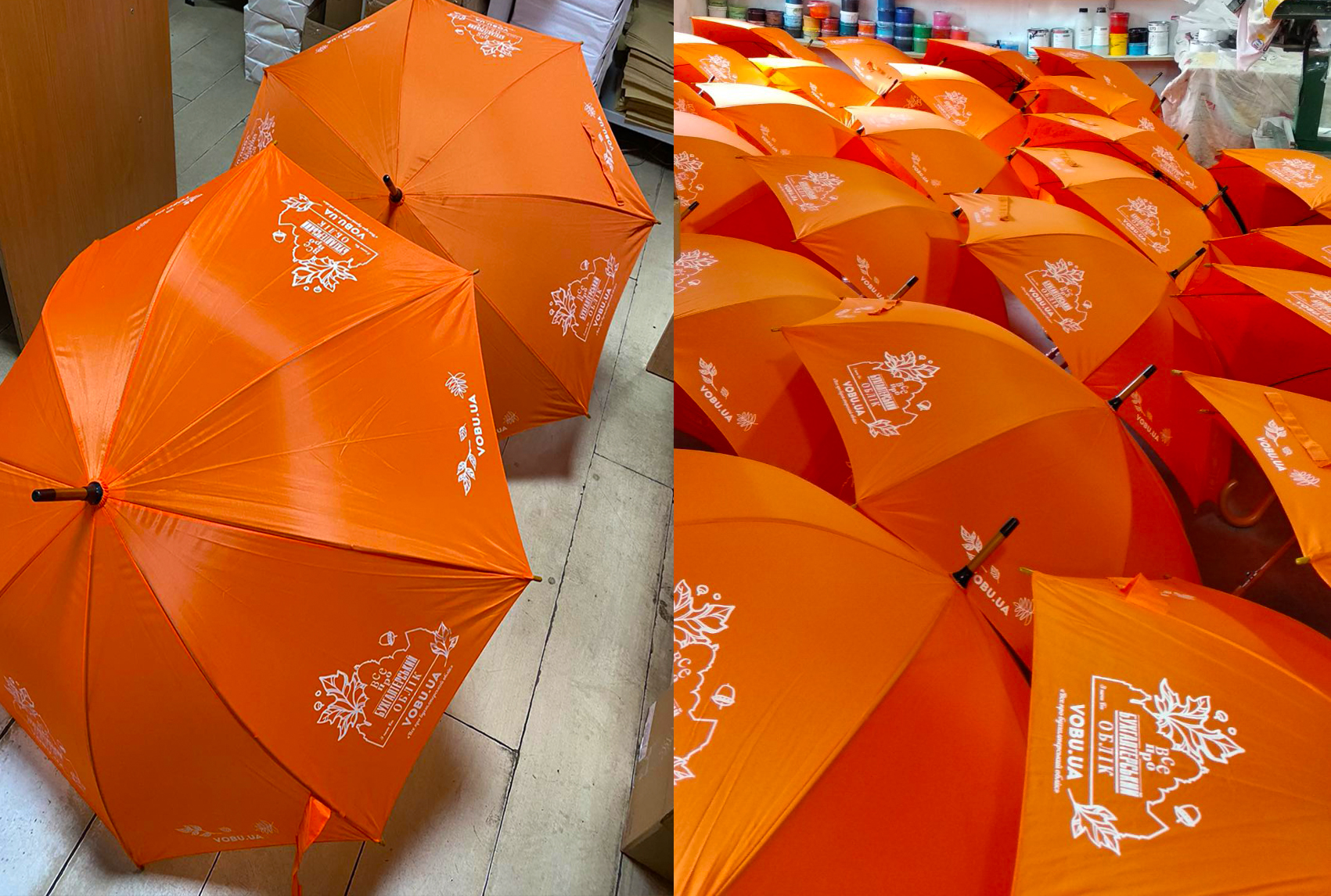 Брендирование зонтов, нанесение на зонты лого