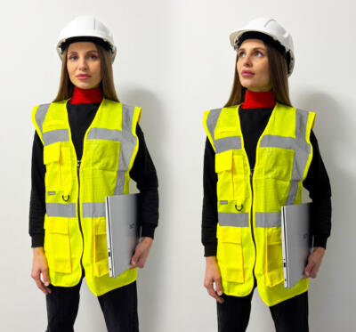 Оранжевый жилет с логотипом