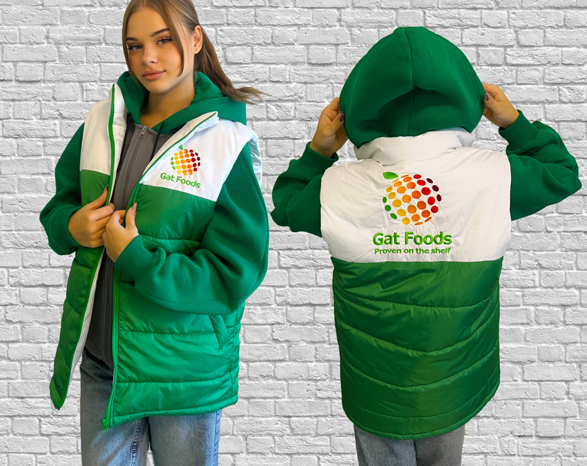 Белые жилеты с логотипом