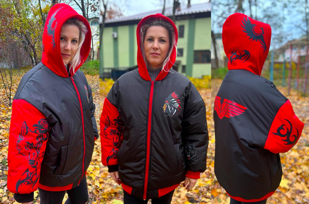 Бомбер з логотипом, пошиття на замовлення