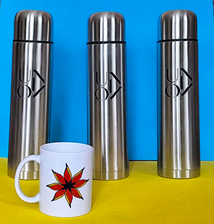 Литровые термосы с логотипом