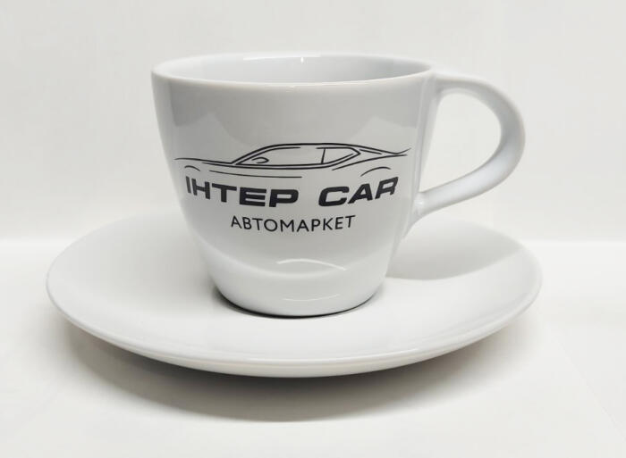 Кофейная чашка с деколью
