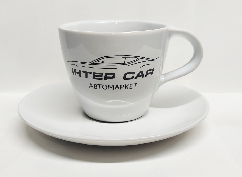 Кофейная чашка с деколью
