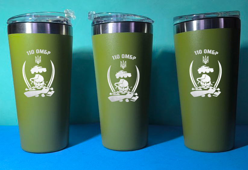 Оливковые термокружки для военных