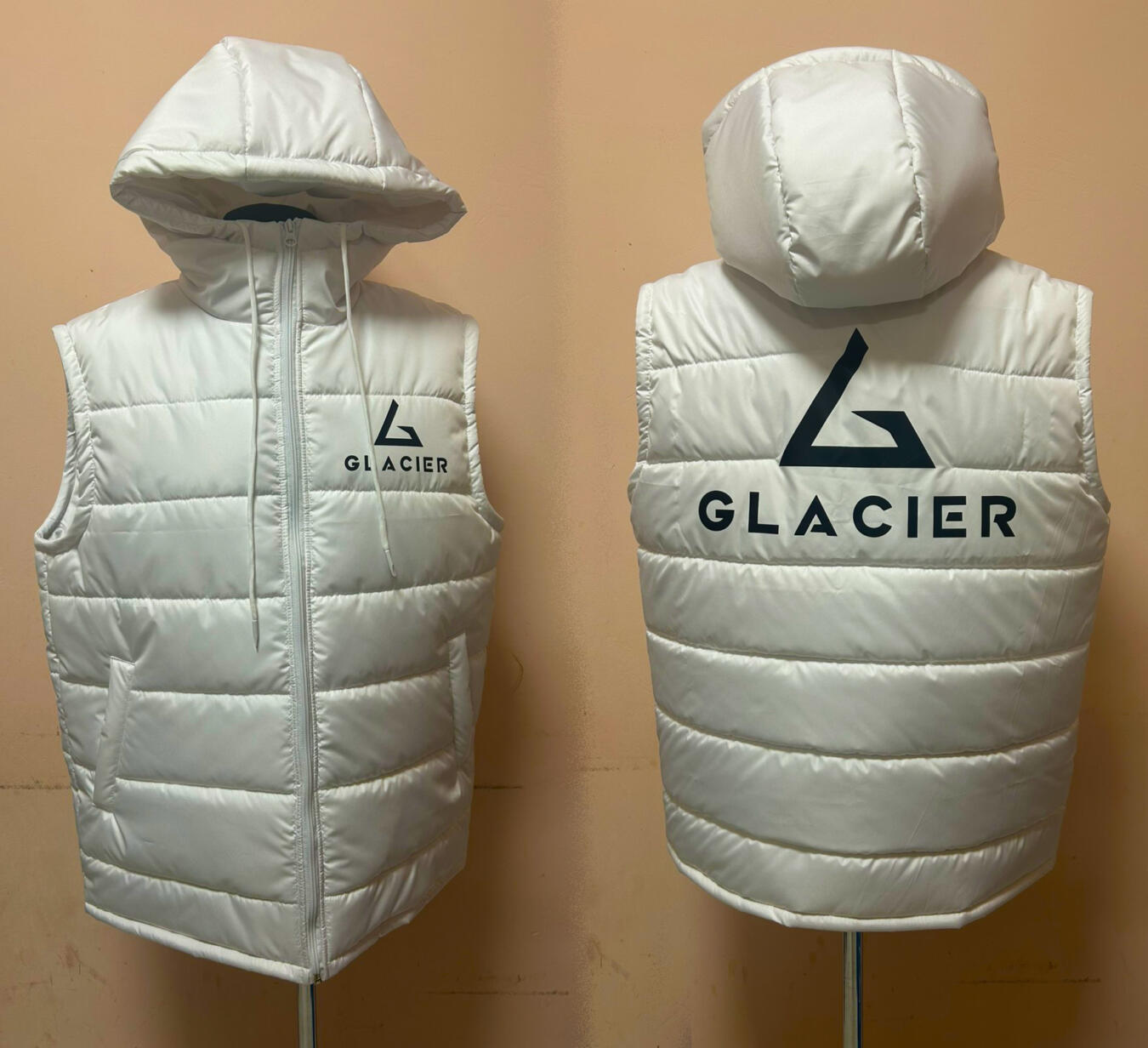 білий жилет із нанесенням зображення